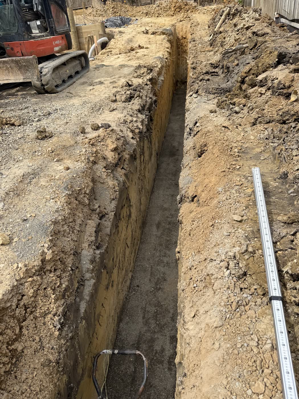 Foundation trench and site preparation