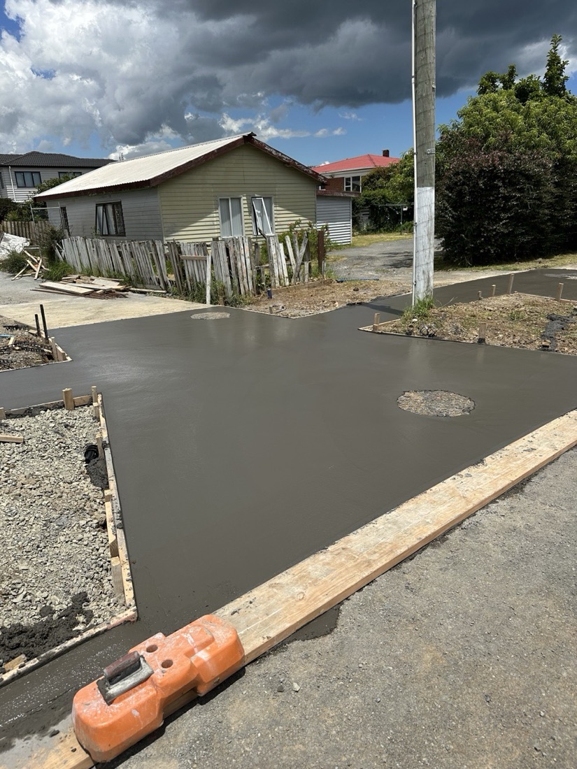 Fresh concrete driveway pour by BT Garden LTD